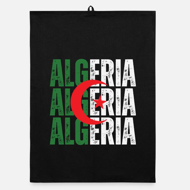Algerische Flagge, Algerischer Stolz Organic Geschirrtuch
