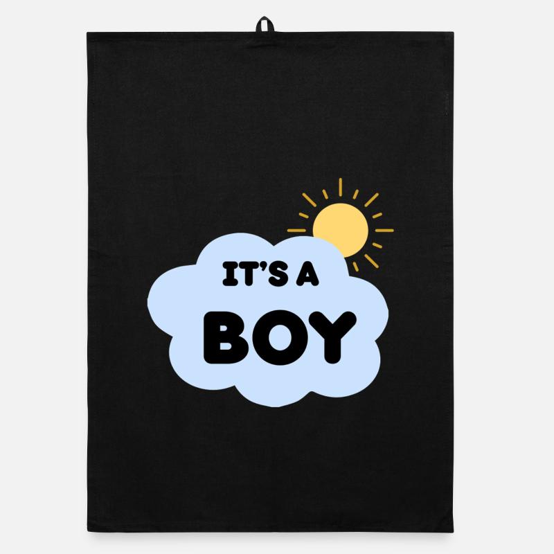 Annonce Naissance Garçon Nuage Soleil it's a Boy Torchon bio