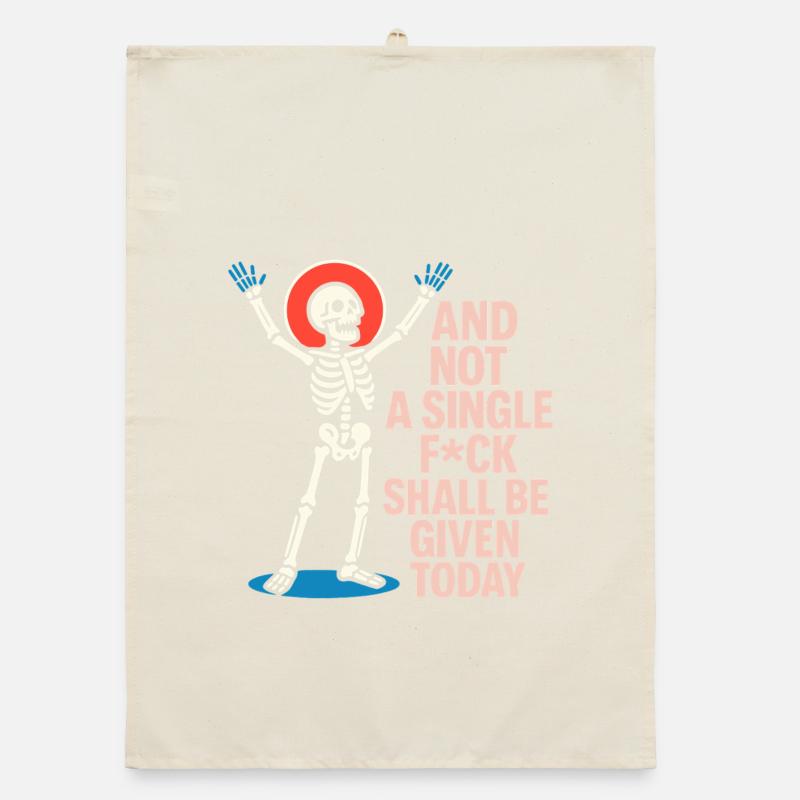 Conception de célébration de squelette vif Torchon bio