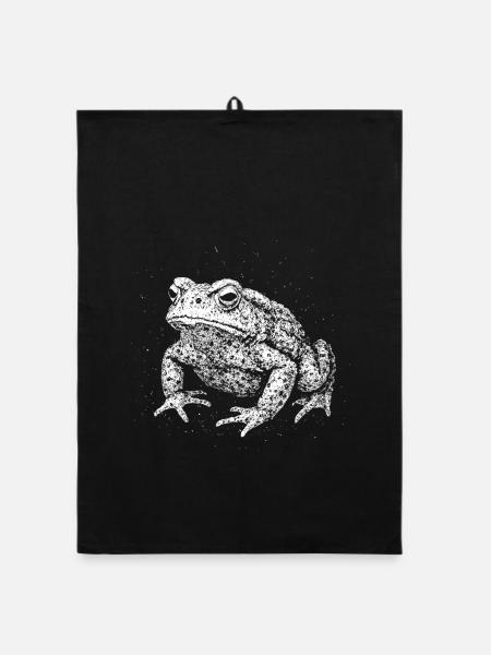 Toad - Organic dish towel - black - Front