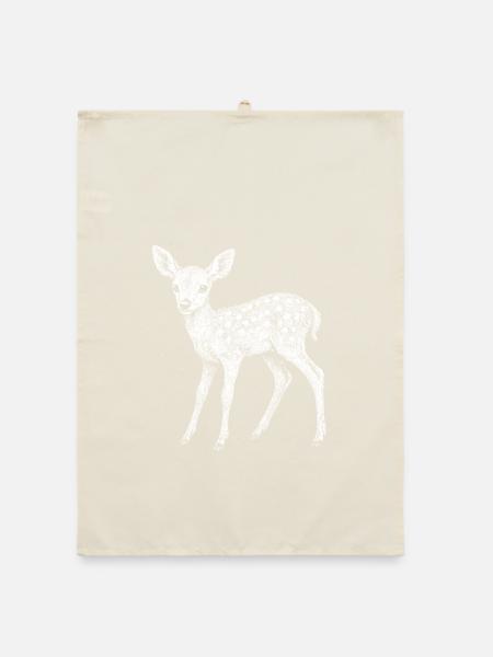Faon - Torchon bio - nature - Devant