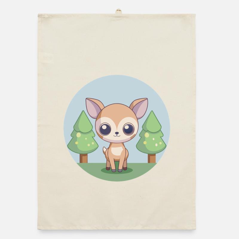 Petit faon adorable dans la forêt Torchon bio