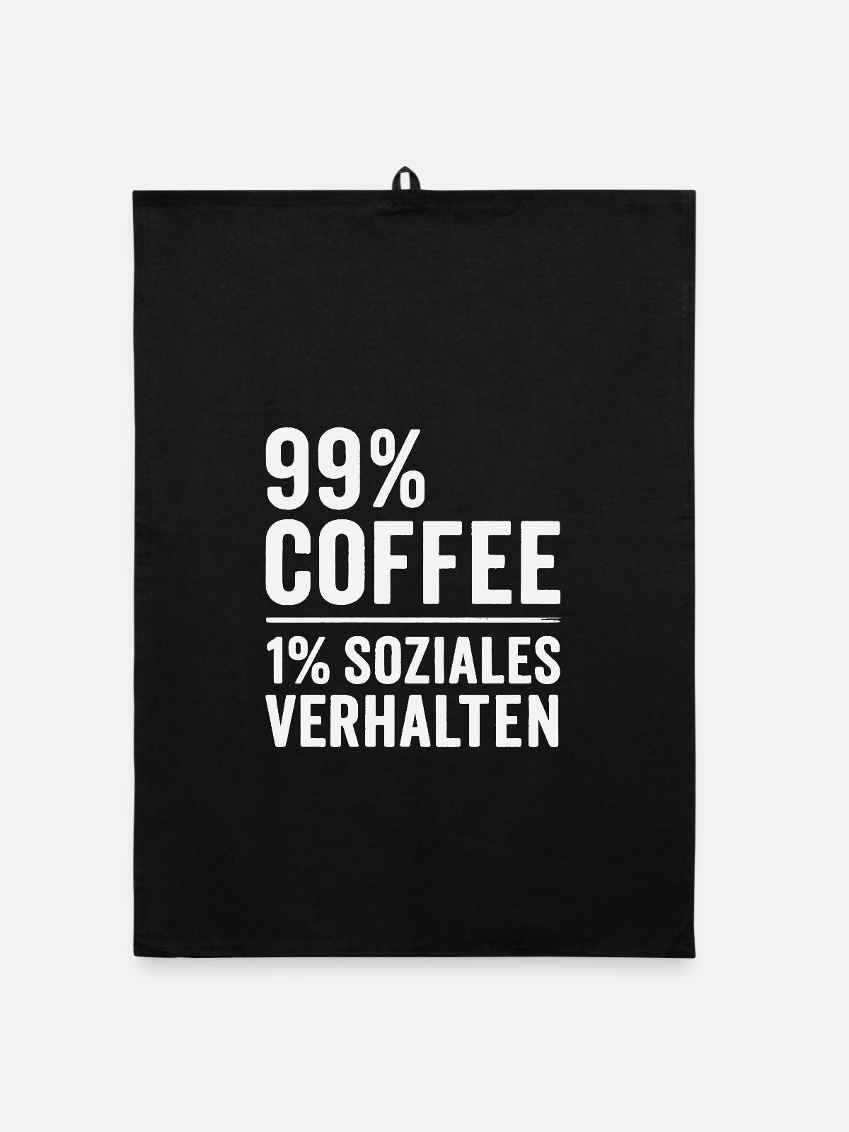 99 % Café - Torchon bio - noir - Devant