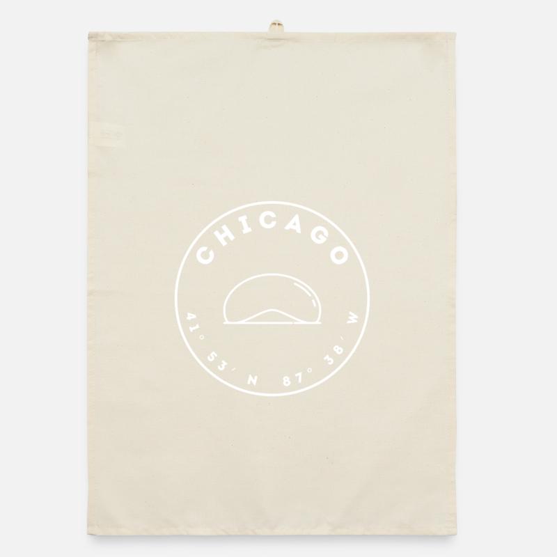 Chicago with "The Bean" and coordinates Organic dish towel