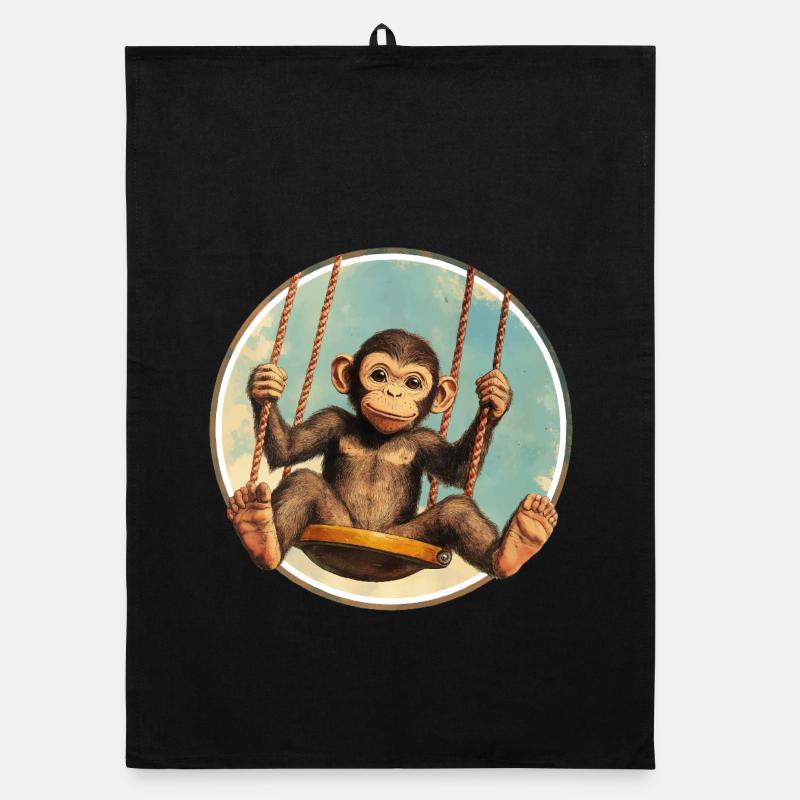 Balançoire de singe – restez détendu ! Torchon bio