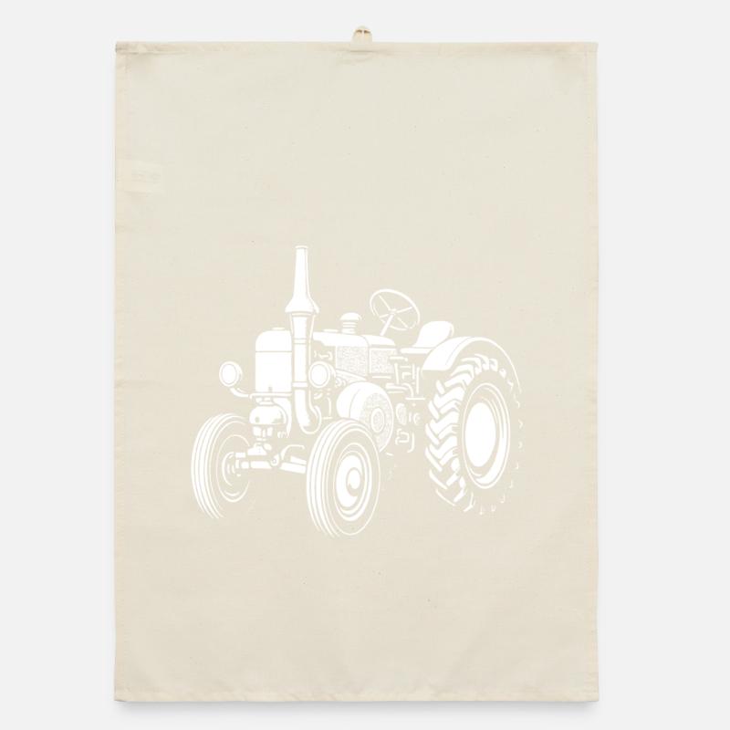 Nostalgischer Ackerheld Organic Geschirrtuch