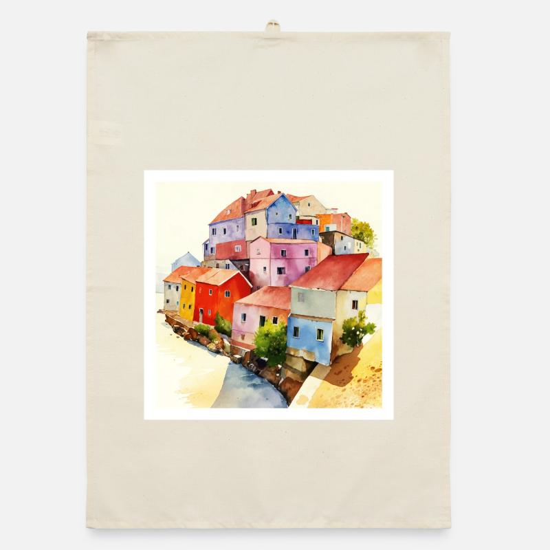 Optical Illusion - Abstract Art Organic dish towel