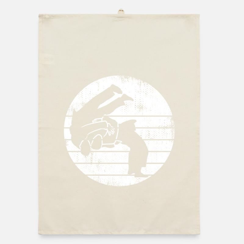 Judoka Drawing Organic dish towel