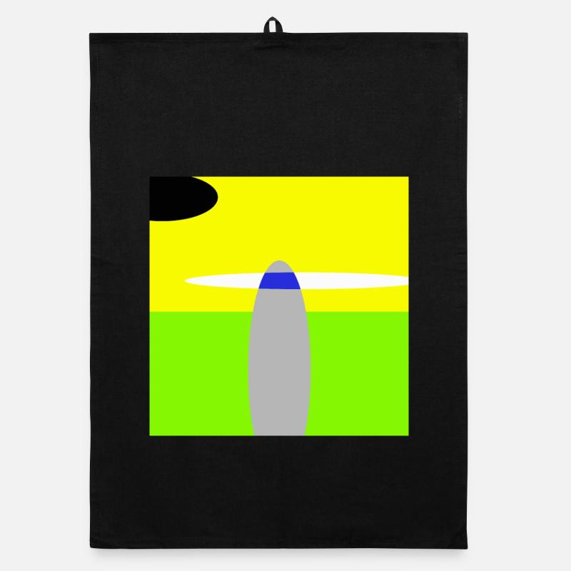 Space Landscape Organic dish towel