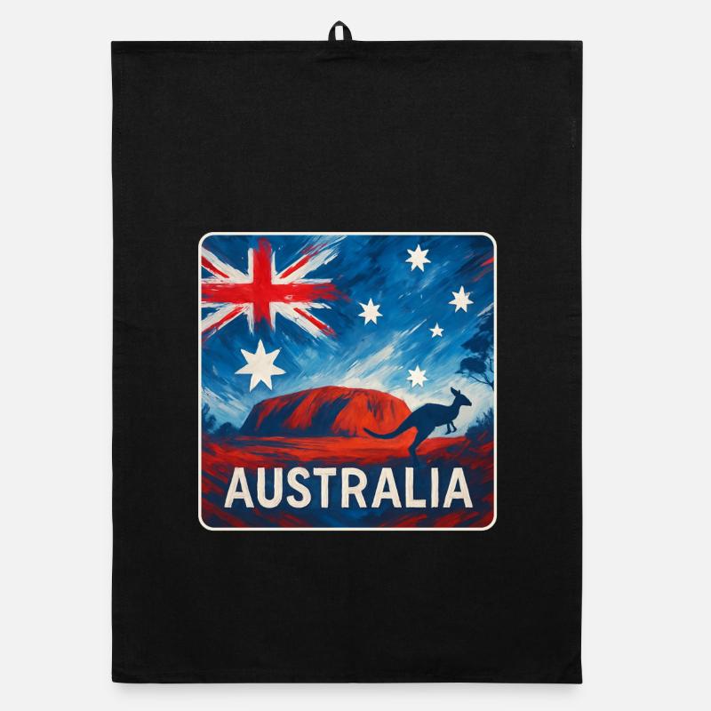 Australia Outback Design Organic dish towel