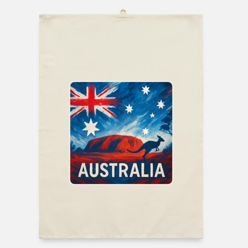 Australia Outback Design Organic dish towel