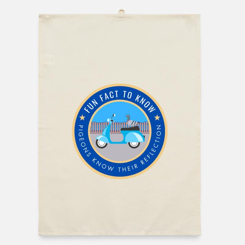 Pigeons know their reflection Organic dish towel