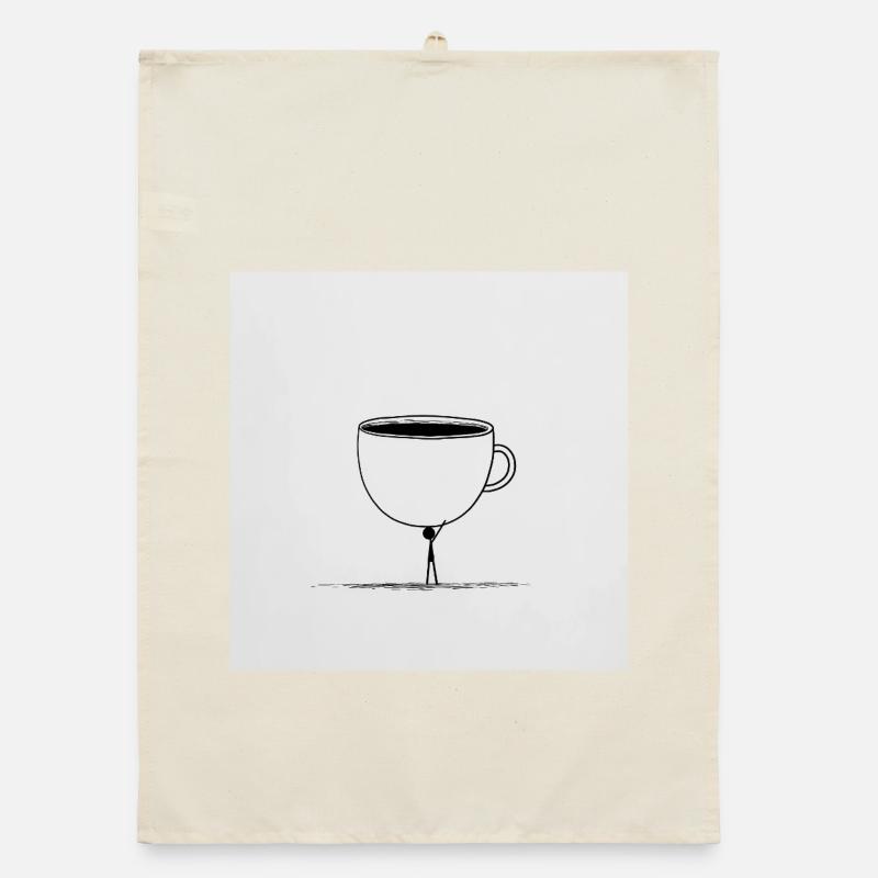Kaffee? Nur in Eimern, bitte! Organic Geschirrtuch