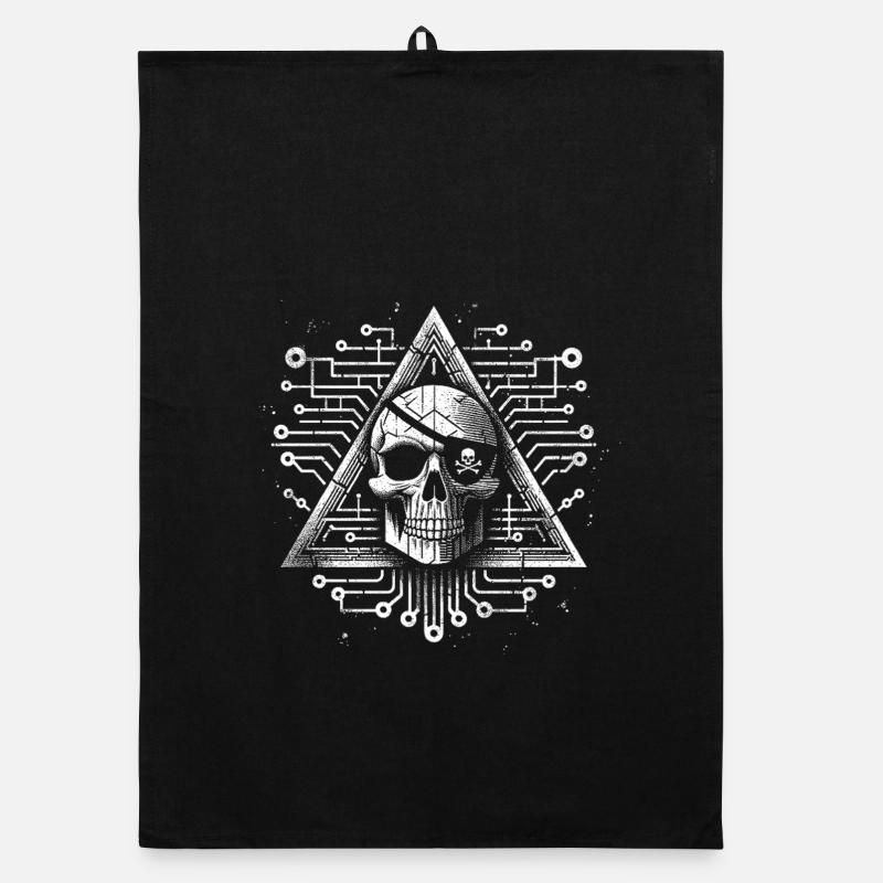 Conception numérique de triangle de crâne Torchon bio