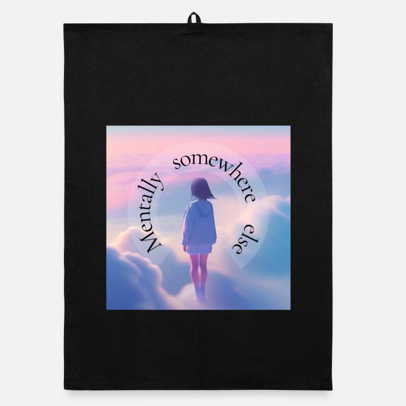 Mentally Somewhere Else – Aesthetic Dreamscape Organic dish towel