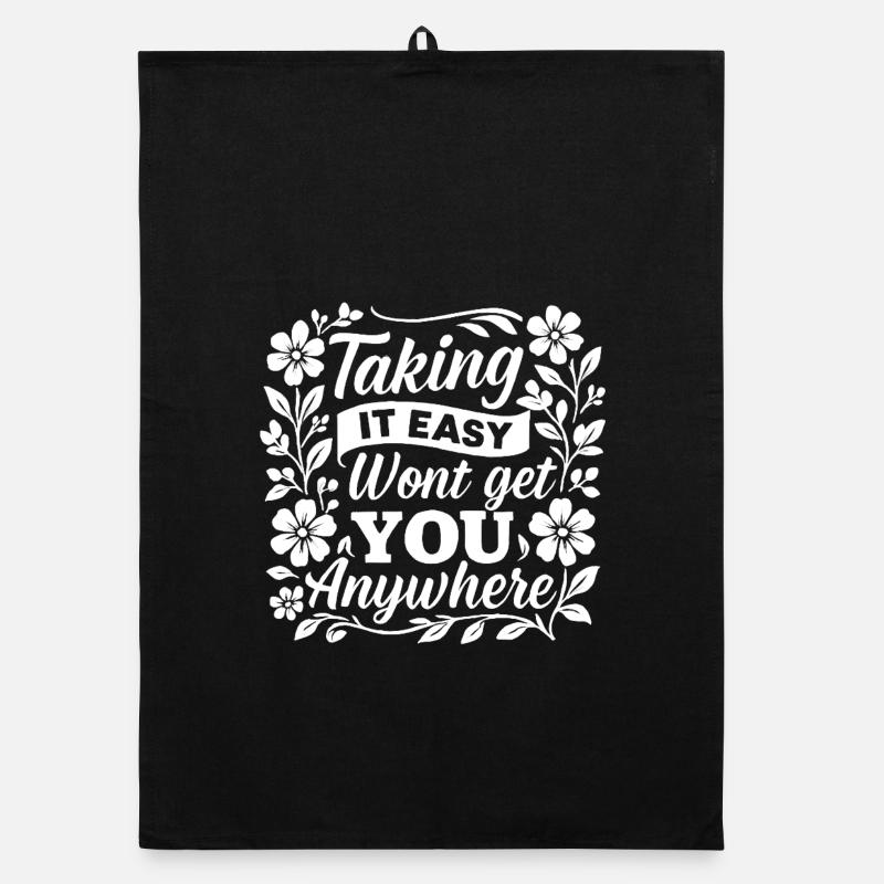 Motivational shirt – No success without commitment Organic dish towel