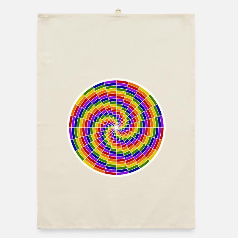 Conception d’art en spirale colorée Torchon bio
