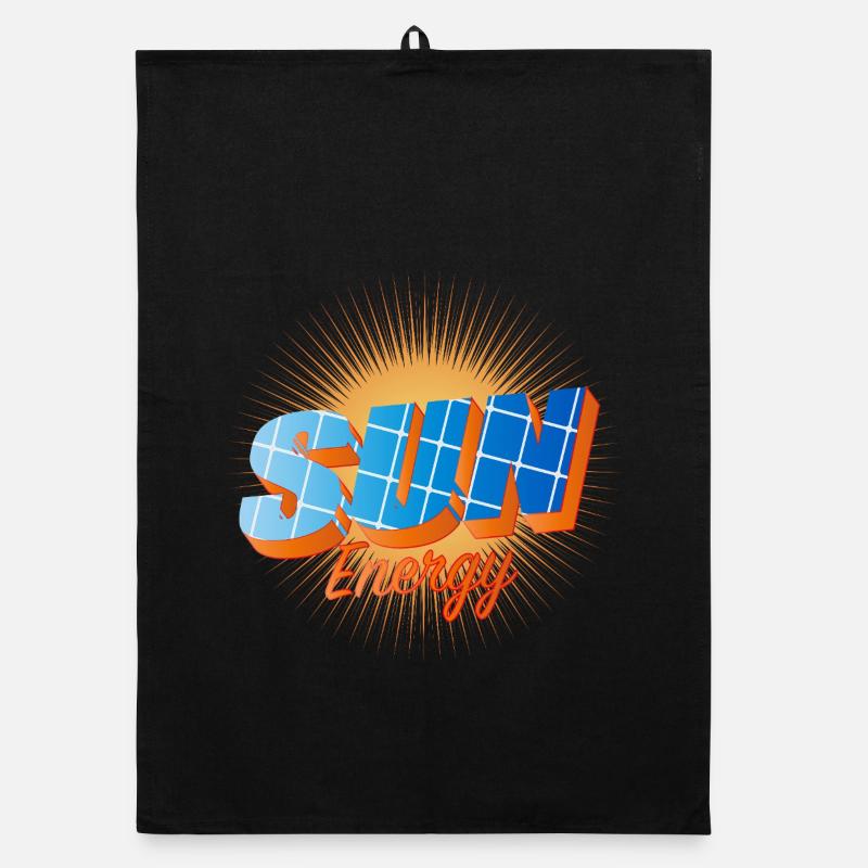Typography with solar cells and bright sun Organic dish towel