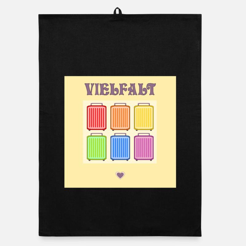 VIELFALT INKLUSION PRIDE KOFFER - Organic Geschirrtuch - Schwarz