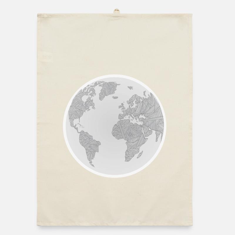 Conception géométrique du globe Torchon bio