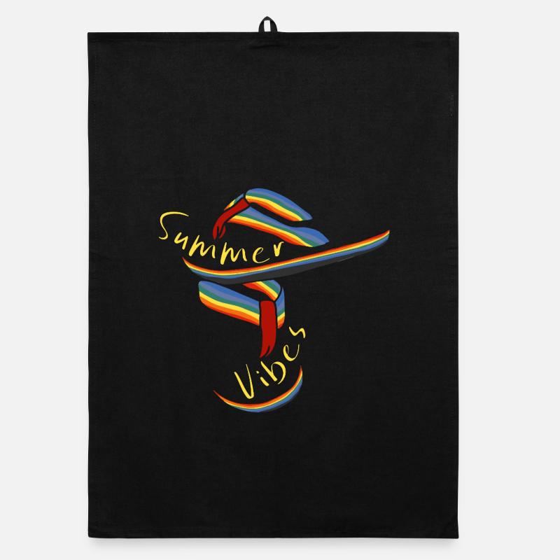 Summer Vibes Retro Organic Geschirrtuch