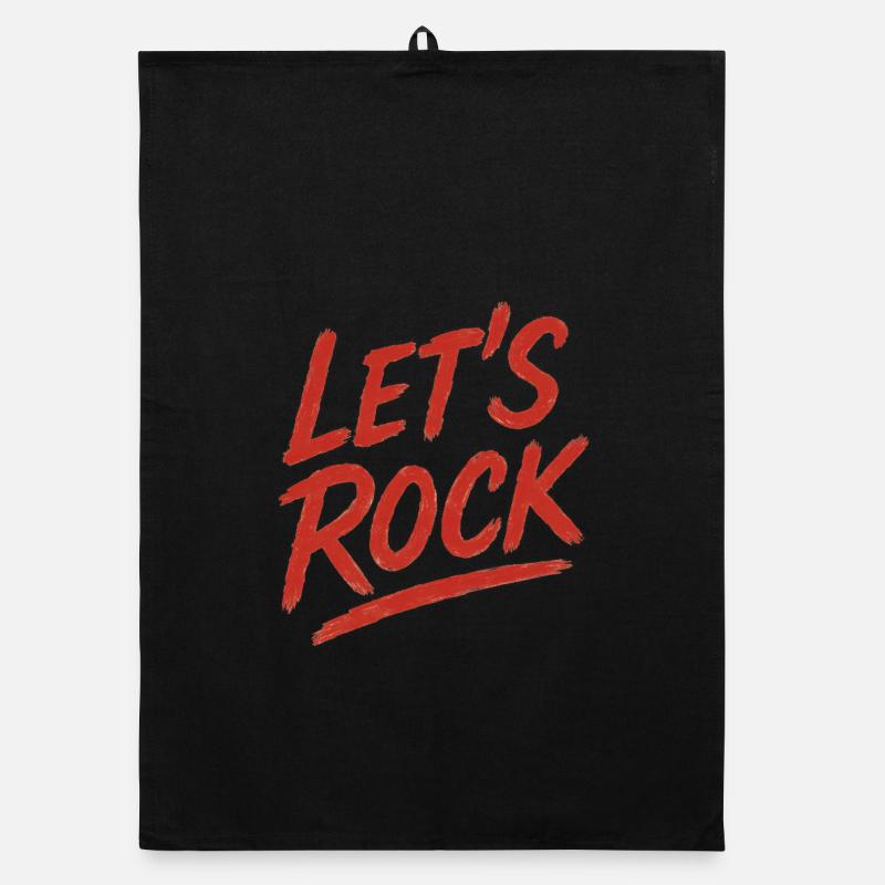 Lebendiges Rock-Text-Grafikdesign Organic Geschirrtuch