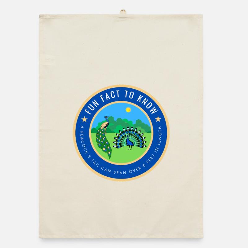 Peacock Fact  Organic dish towel