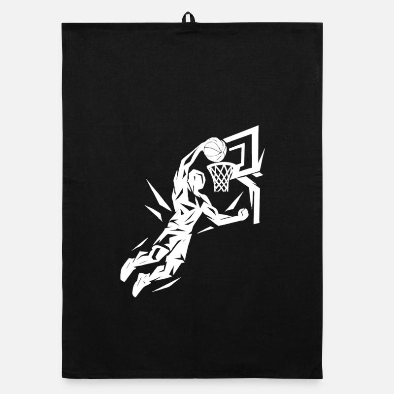 Basketball Slam Dunk Throw Player Dunking Gift Organic dish towel