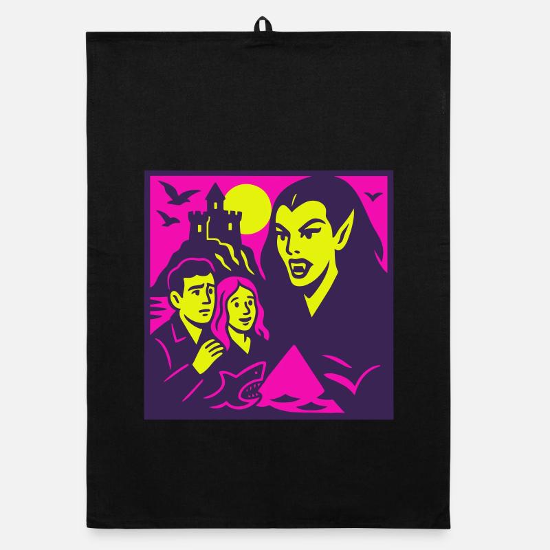 Horror Nostalgia Organic dish towel