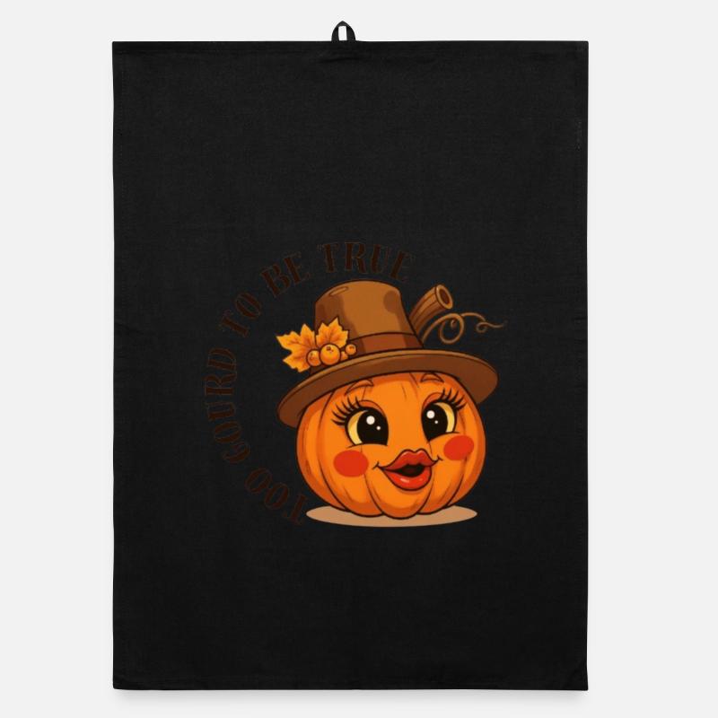 Autumn Pumpkin Organic dish towel