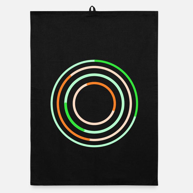 Conception abstraite de lignes circulaires Torchon bio