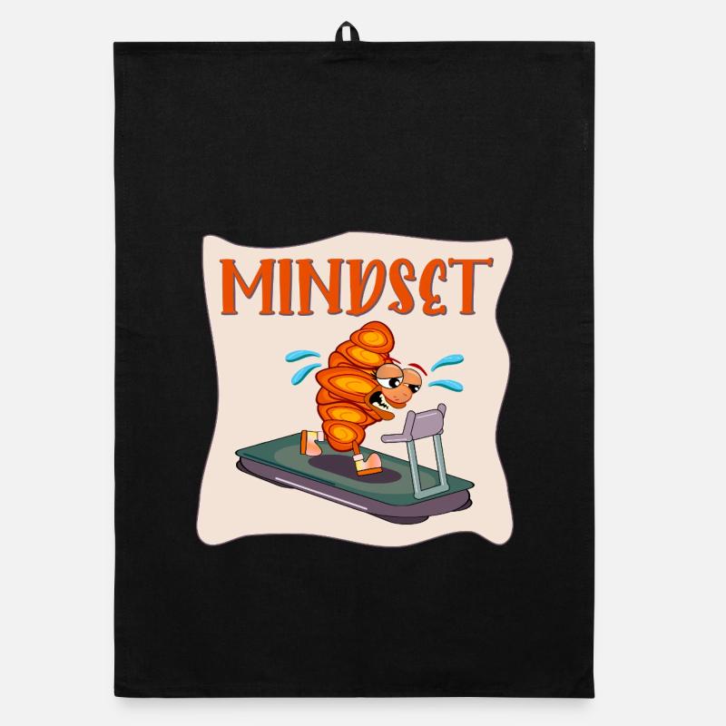 CROISSANT RUNNER FUNNY MINDSET Organic dish towel