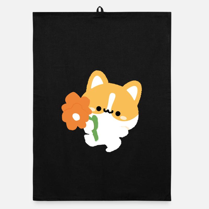 Corgi romantique Torchon bio