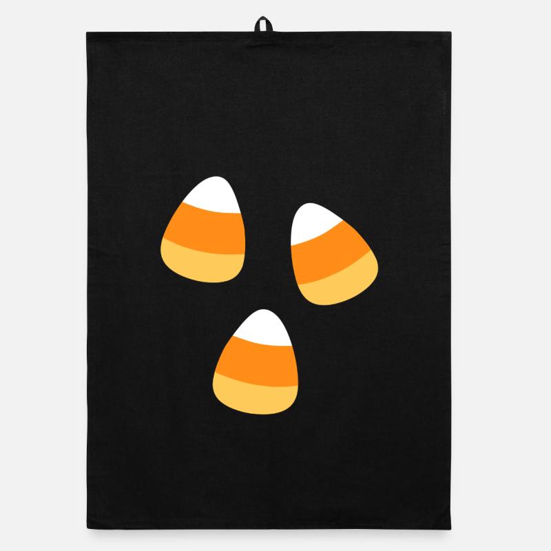 Candy Corn Halloween Pattern Organic dish towel