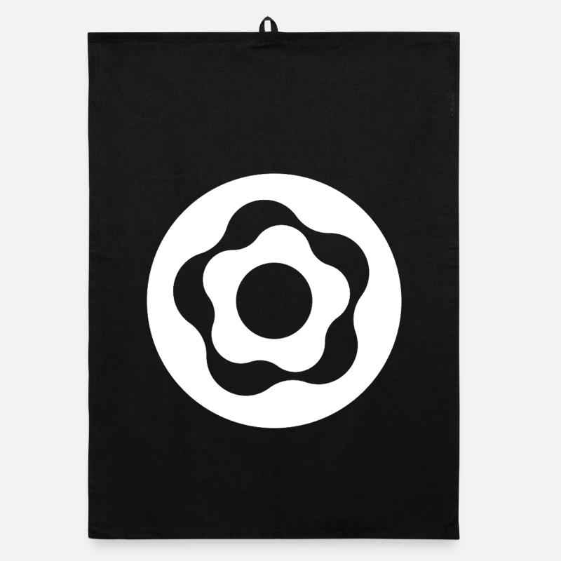 Doughnut - Organic dish towel - black