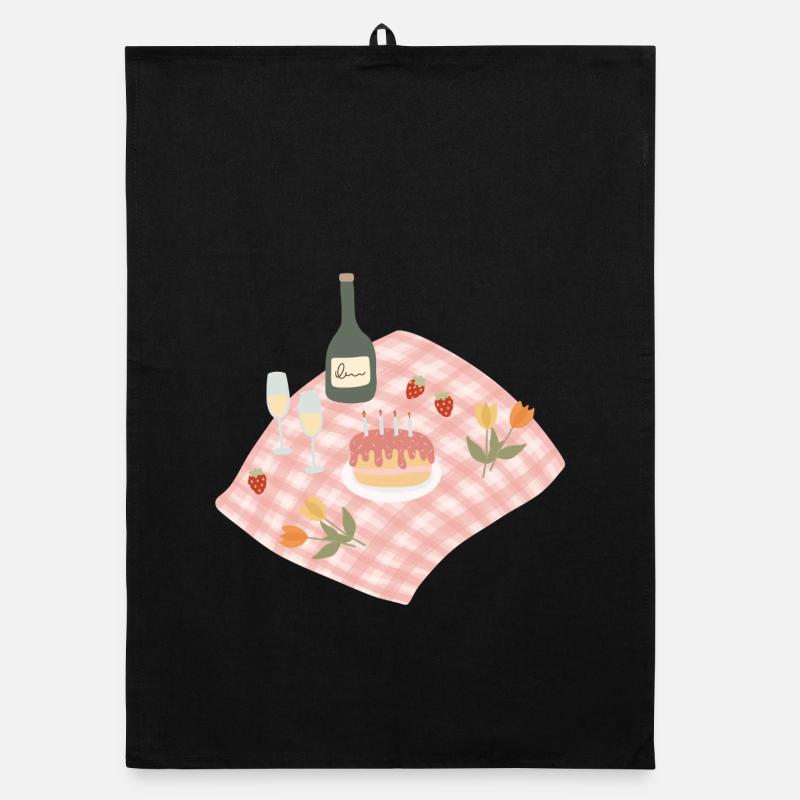 Feier Picknick Party Design Organic Geschirrtuch