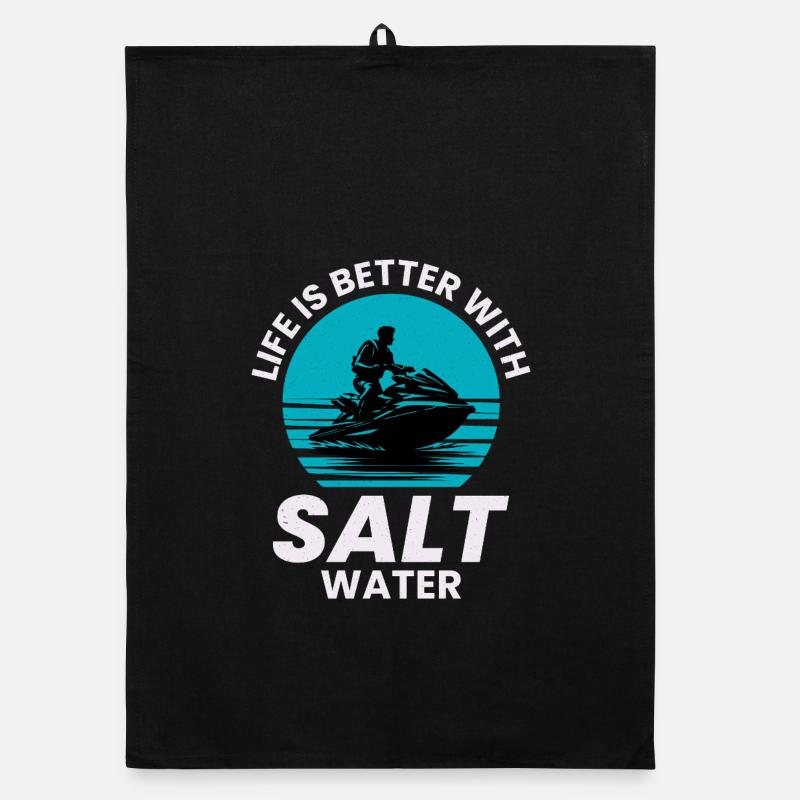 Life Is Better With Salt Water  Organic dish towel