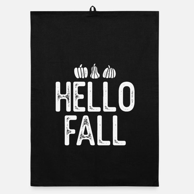 Autumn Pumpkins in Rustic Style Organic dish towel