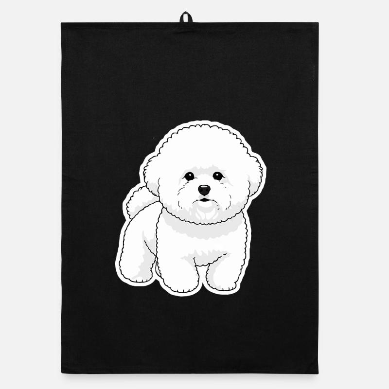 Bichon Mignon - Organic Geschirrtuch - Schwarz