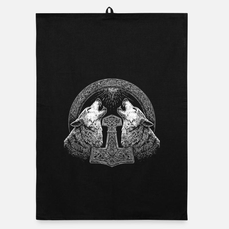 Loup Thor Marteau Viking Torchon bio