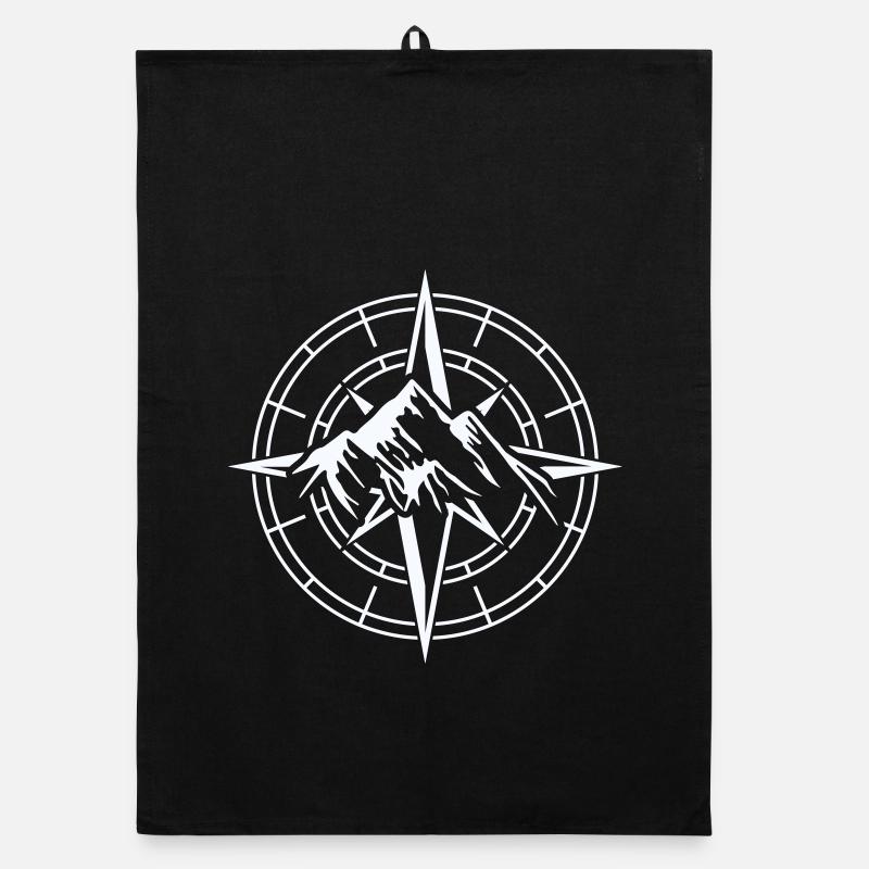 Adventure Compass Design Organic dish towel
