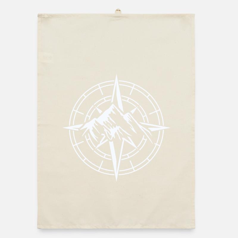 Adventure Compass Design Organic dish towel