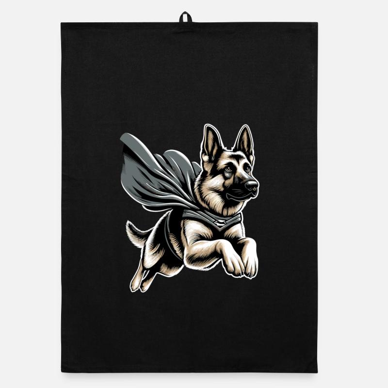 Super Hund Deutscher Schäferhund Cape Geschenk Organic Geschirrtuch