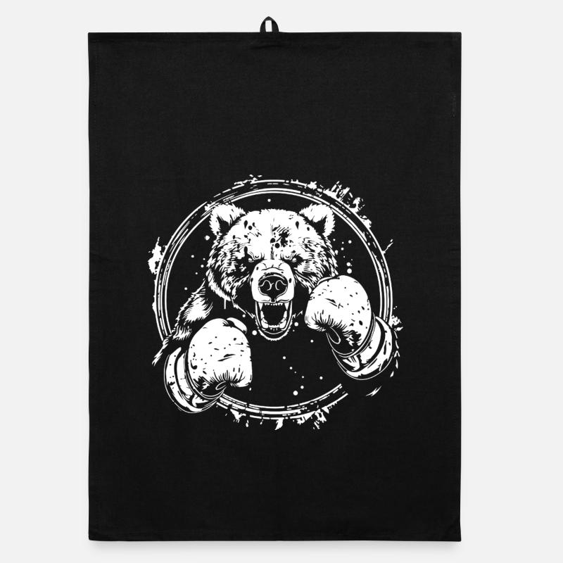 Grizzly Bear Boxer Boxe MMA Torchon bio