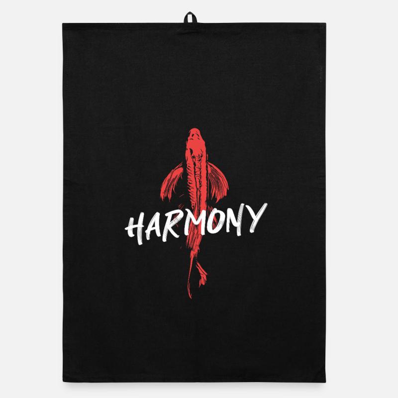 Koi Fish Energetic Harmony Organic dish towel