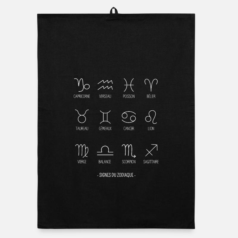 Zodiac Signs Organic dish towel