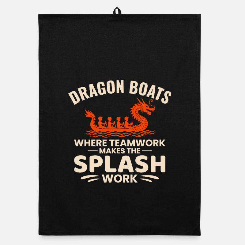 Synchronized Paddling Team  Organic dish towel