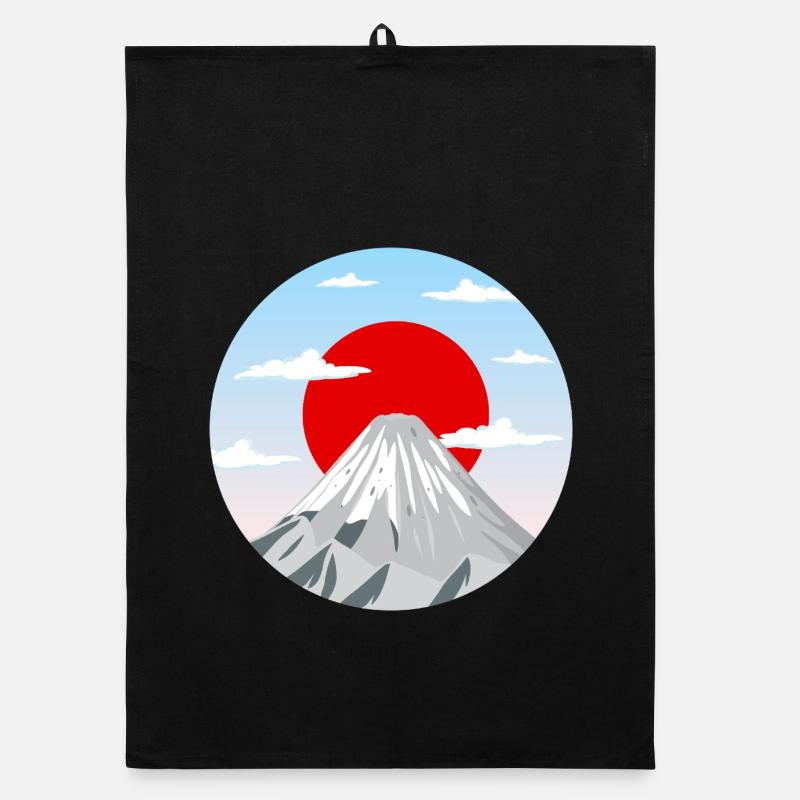Mount Fuji Art Graphic Organic dish towel