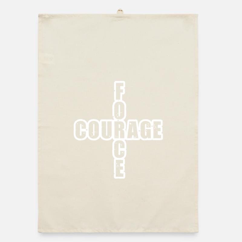 STRENGTH & COURAGE! Organic dish towel