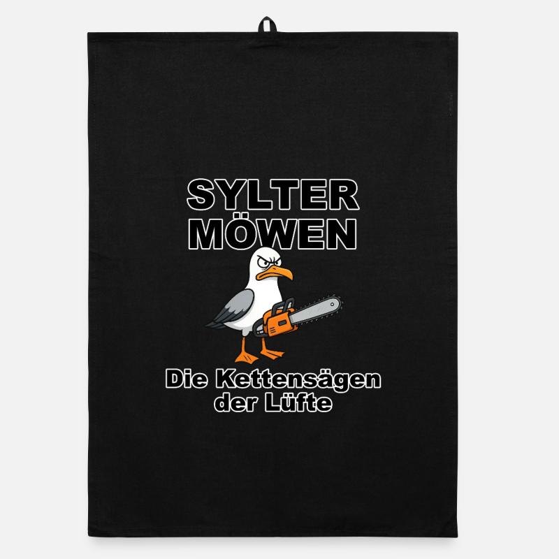 Sylt Seagulls: Design by Dekoinsel Sylt Organic dish towel